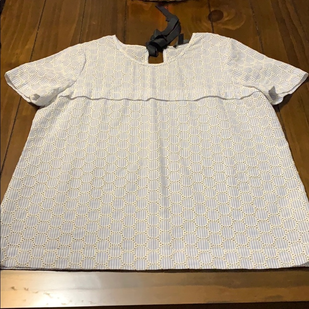 J Crew Seersucker top